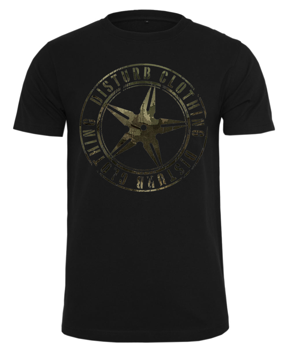 Disturb Clothing Camo star t-paita - Musta 5XL