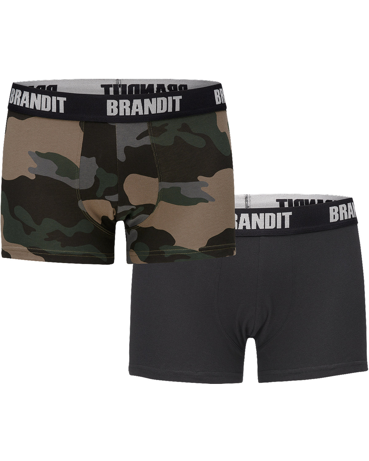 Brandit Brandit logo bokserit 2-pack - Camo & Musta
