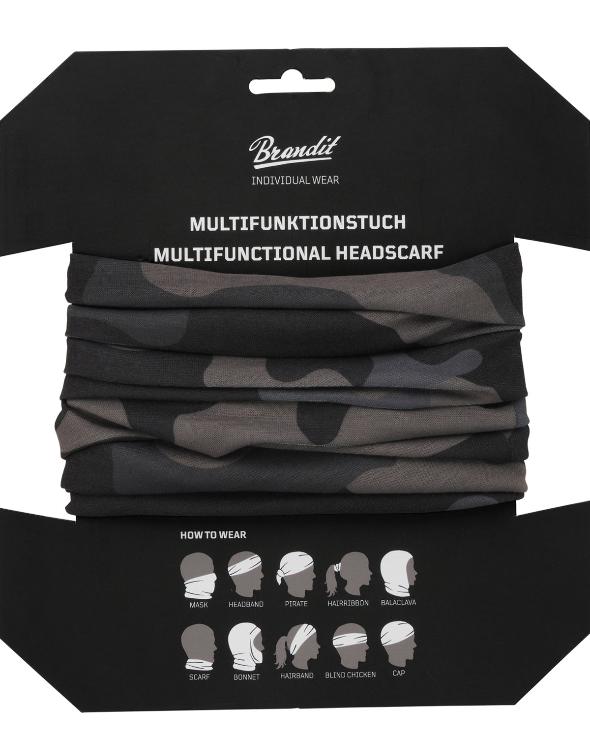 Brandit Multifunktionstuch putkihuivi - Tumma camo