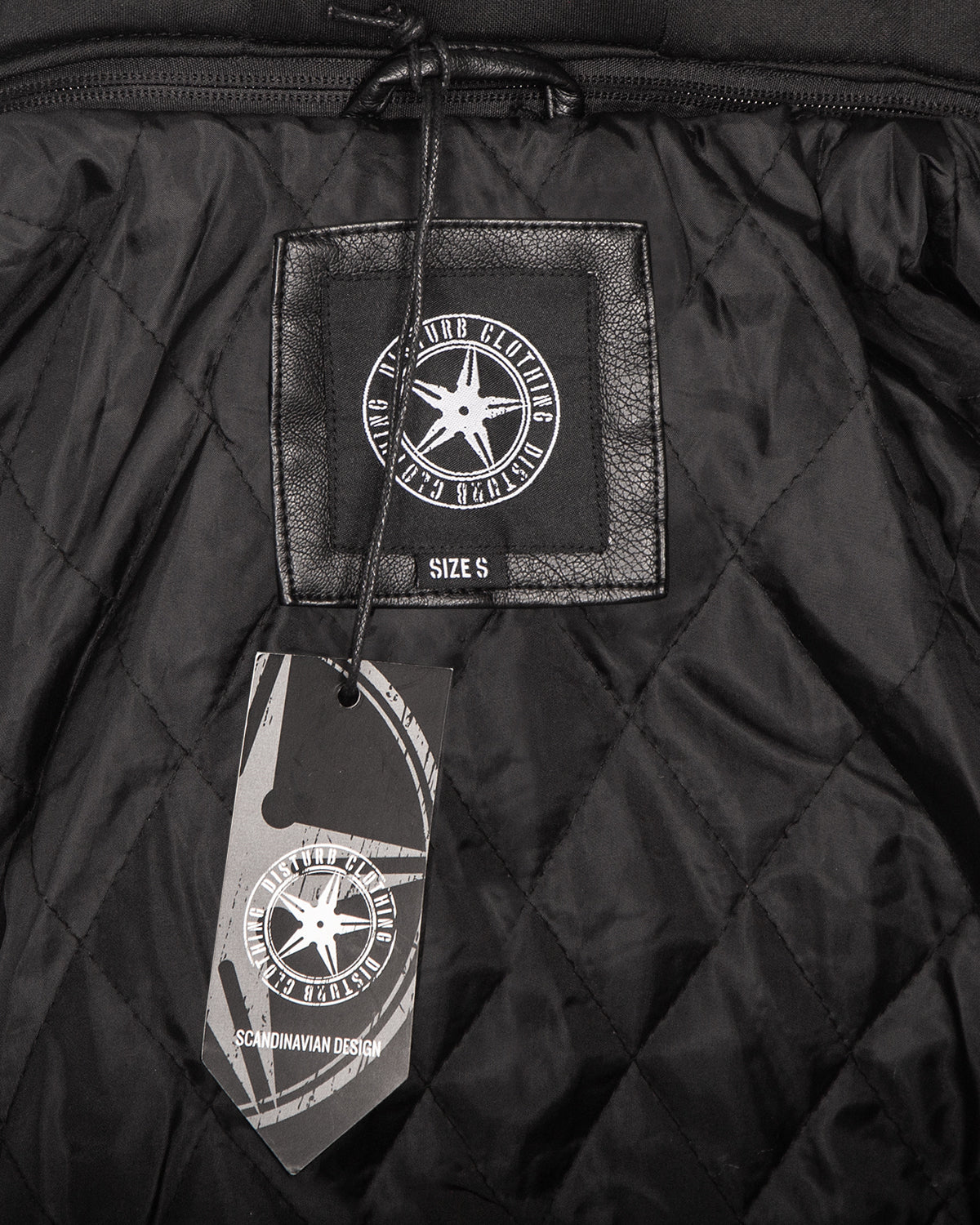 Disturb Clothing Eagle keinonahkatakki - Musta