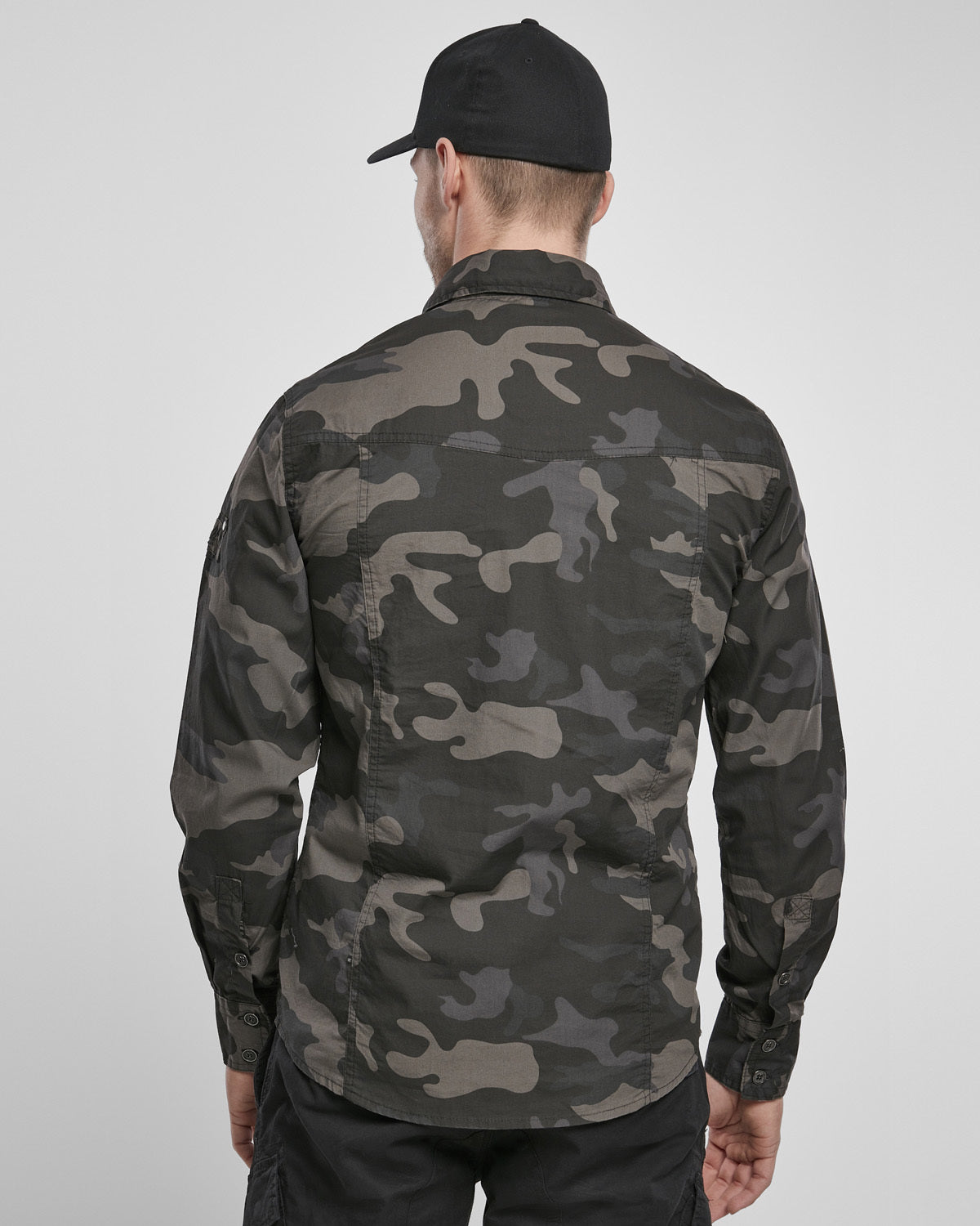 Brandit Slim worker kauluspaita - Tumma camo