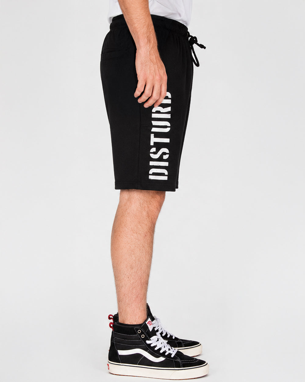 Disturb Clothing Disturb collegeshortsit - Musta/Valkoinen