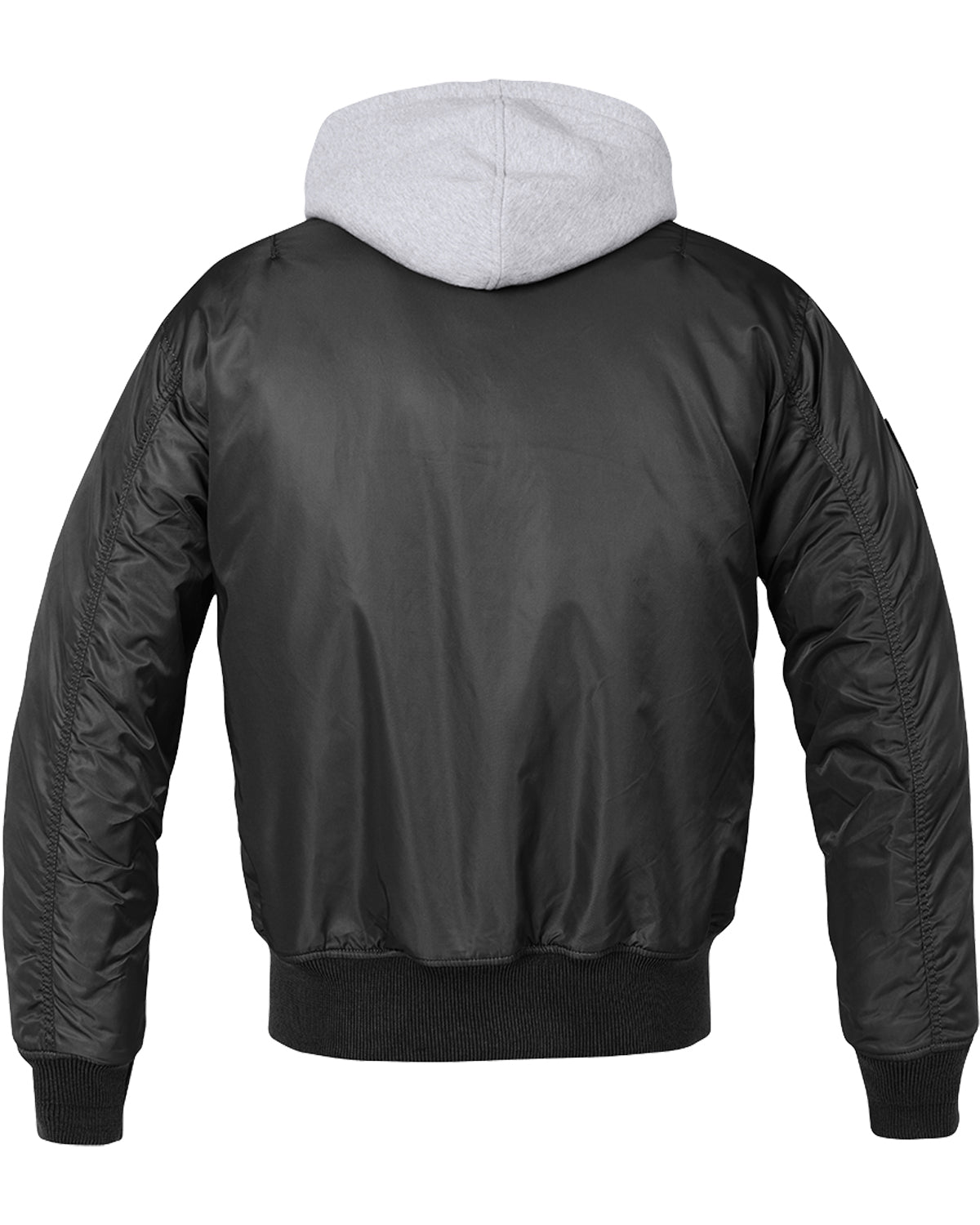 Brandit MA1 hooded bombertakki - Musta/Harmaa