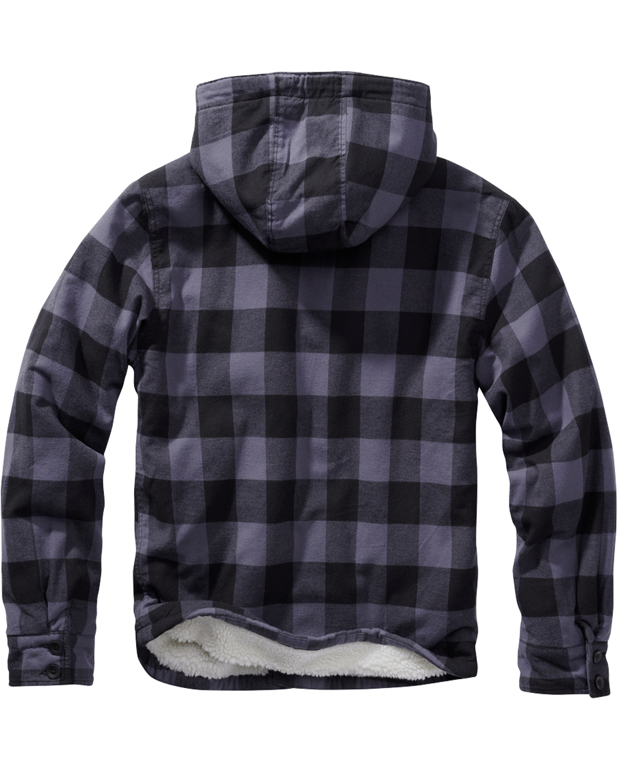 Brandit Hupullinen flanellitakki - Musta/Harmaa