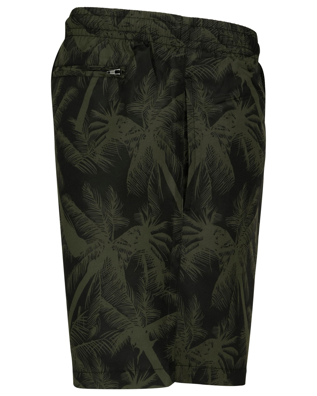 Urban Classics Pattern Palm uimashortsit - Musta/Vihreä