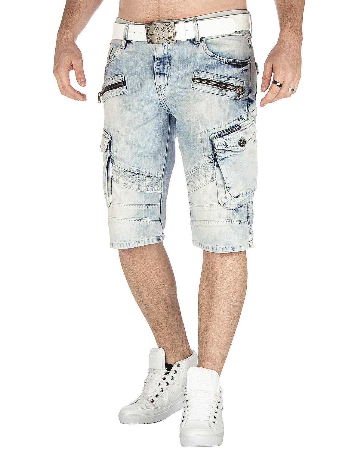 Cipo & Baxx CK196 Adam farkkushortsit - Vaaleansininen W40