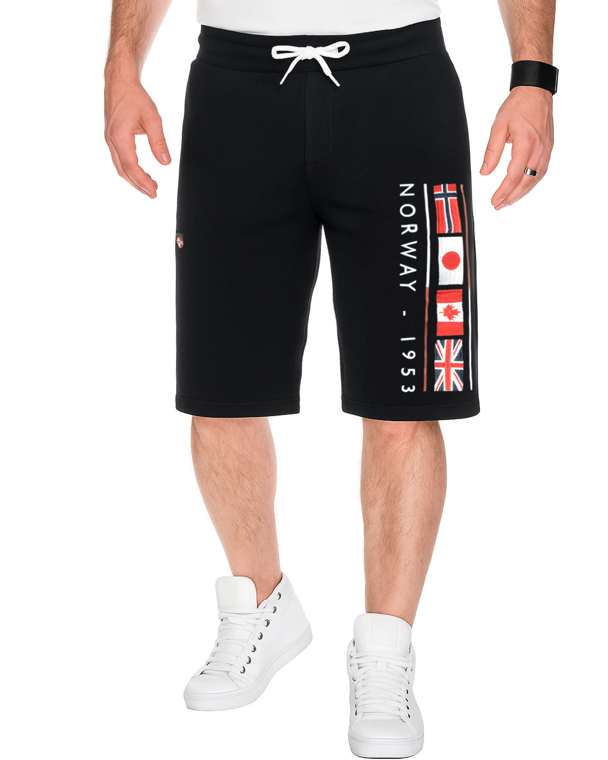 Geographical Norway Paurant collegeshortsit - Musta