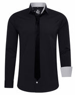 Beales shirt + Tie - Black/Gray 