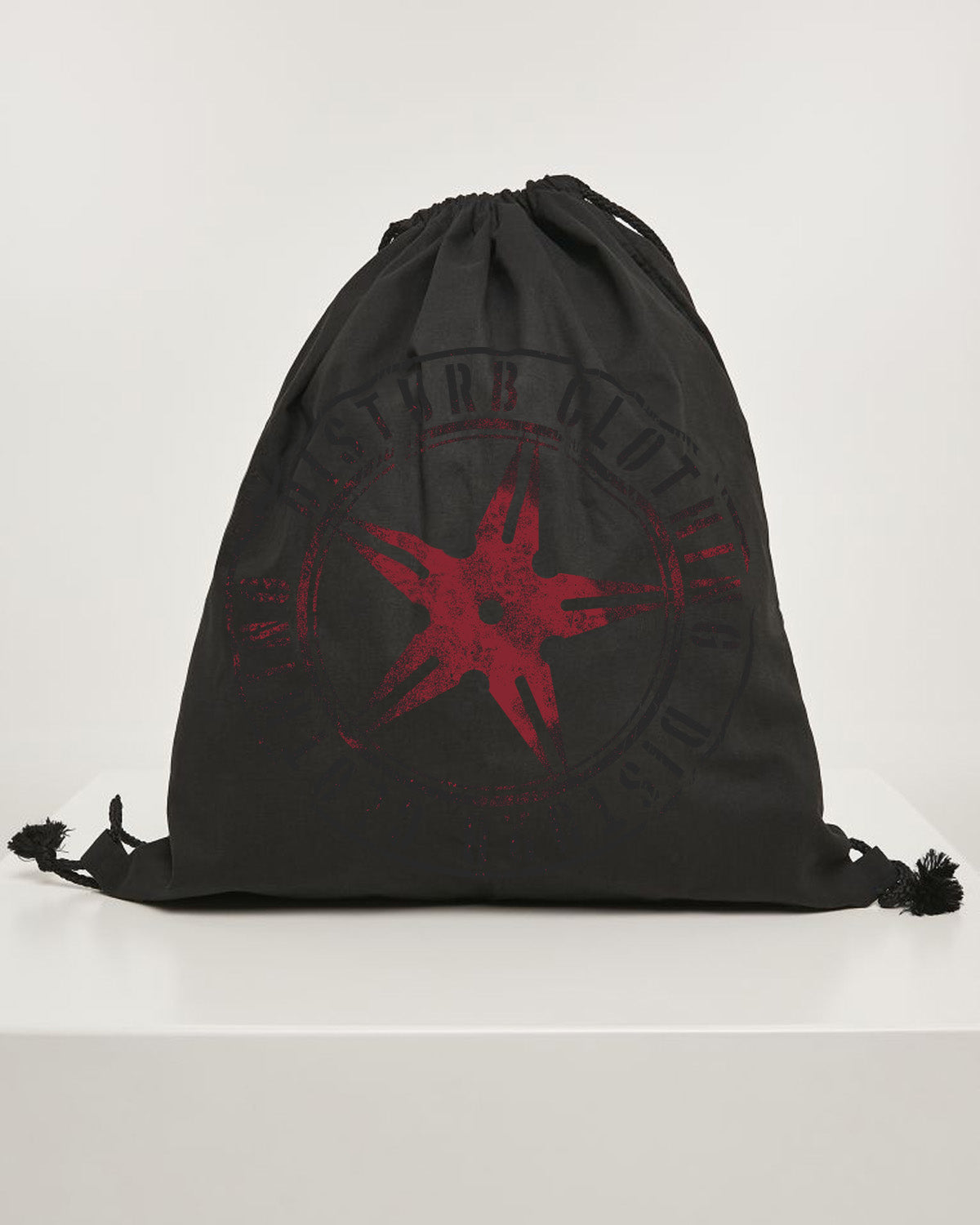 Disturb Clothing Red Star gymsack - Musta