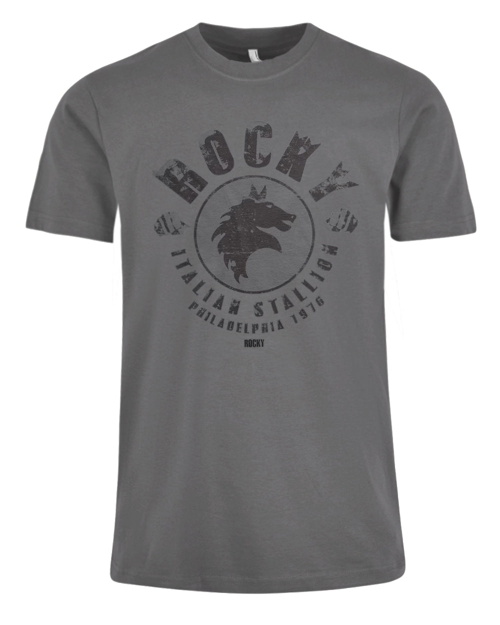 Print Shirt Rocky - Italian stallion t-paita - Tummanharmaa